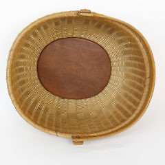 Arthur Martin Oval Nantucket Swing Handle Basket, 1991