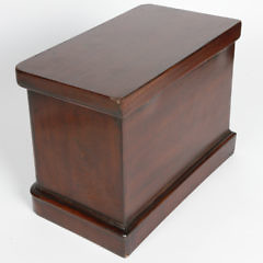 English Mahogany Chest of Drawers Form Double Compartment Tea Caddy, 19th Century