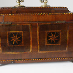 English Chippendale Inlaid Tea Caddy, 18th Century