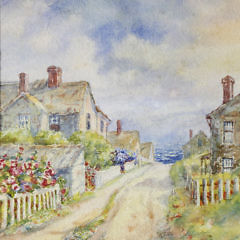 Lillian Gertrude Smith Nantucket Watercolor on Paper, “Village Path to the Sea”