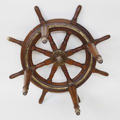 Ship’s Wheel Side Cocktail Table