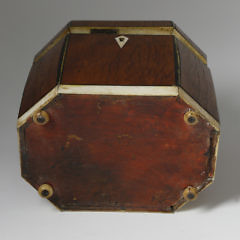 English Satinwood, Bone and Ebony Tea Caddy, circa 1840