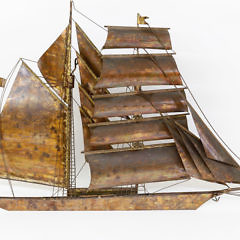 35-4147 Kurt Heise Copper Ship Sculpture A_9504