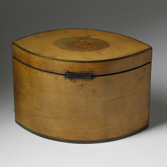 English Navette Form Tea Caddy, circa 1820