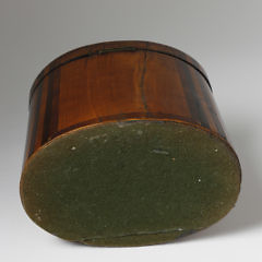 English Oval Inlaid Tea Caddy, circa 1840