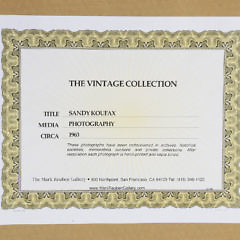 The Vintage Collection Sandy Koufax Black and White Photograph, “LA No Hitter”, circa 1963