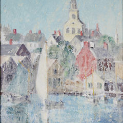 Ruth Haviland Sutton Oil on Artist’s Board, “Nantucket Harbor”