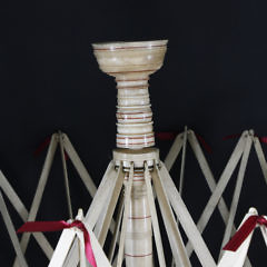 Whalebone and Whale Ivory Yarn Winding Swift Made by Captain William Hussey, 19th Century