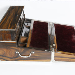 Coromandel Silver Trimmed Traveling Desk Box, circa 1820-1840
