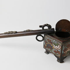 Chinese Patina Bronze Smoking Pipe, circa 1880