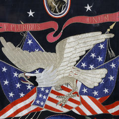 Spanish American War Era Great White Fleet Patriotic U.S. Navy Embroidery, circa 1900