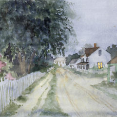 Vintage Watercolor View, “Summer Evening in Sconset”