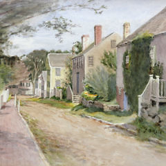 Jane Brewster Reid Watercolor View “Ash Lane, Nantucket”