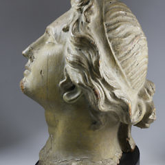 Folk Art Patriotic Head of Lady Liberty Amusement Carving, circa 1860