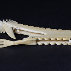 Whaler Made Antique Whale Ivory Pie Crimper, circa 1850