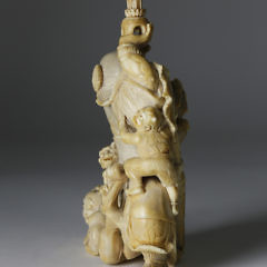 Japanese Meiji Whale Ivory Figural Group, 19th Century