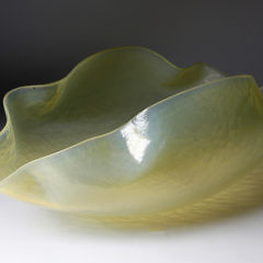 78-4323 Murano Glass Clam Shell Bowl A_9698