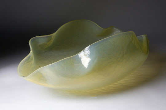 78-4323 Murano Glass Clam Shell Bowl A_9698