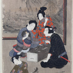 Pair of Figural Japanese Watercolors, 19th Century