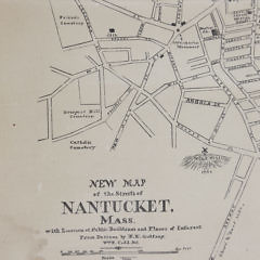 Original Historical Map of Nantucket By E.K. Godfrey, 1882