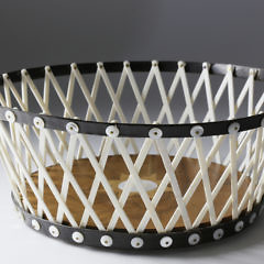 Bone, Baleen and Mother of Pearl Whaler’s Basket