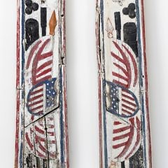 Pair of “Wm S. White” Carved And Painted Trailboards, 19th Century