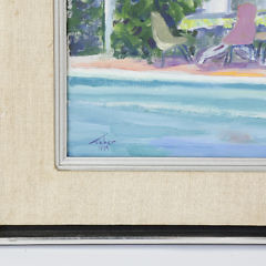Gerald Taber Oil on Canvas, “Swimming Pool”