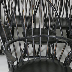 Set of 8 Warren Chair Co. Bowback Windsor Dining Chairs