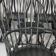 Set of 8 Warren Chair Co. Bowback Windsor Dining Chairs