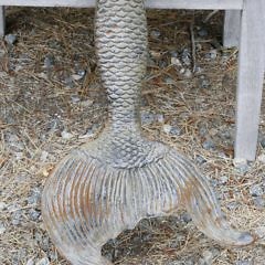 Cast Iron Seated Garden Mermaid