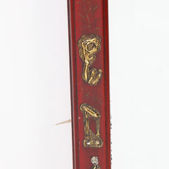 Colonial Williamsburg Red Chinese Chinoiserie Narrow Mirror