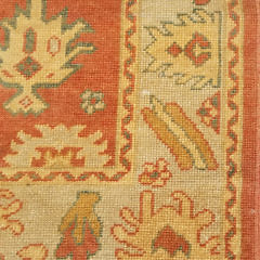 Wool Hand Woven Oushak Scatter Rug