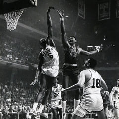 Bill Russell Wilt Chamberlain Black and White Photograph, circa 1967