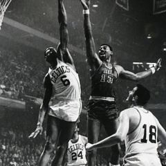 Bill Russell Wilt Chamberlain Black and White Photograph, circa 1967