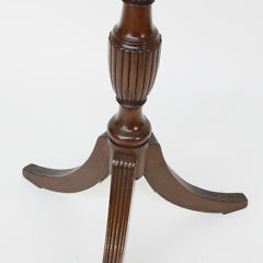 Pair of Mahogany Reeded Tripod Pedestal Columns