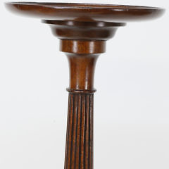 Pair of Mahogany Reeded Tripod Pedestal Columns