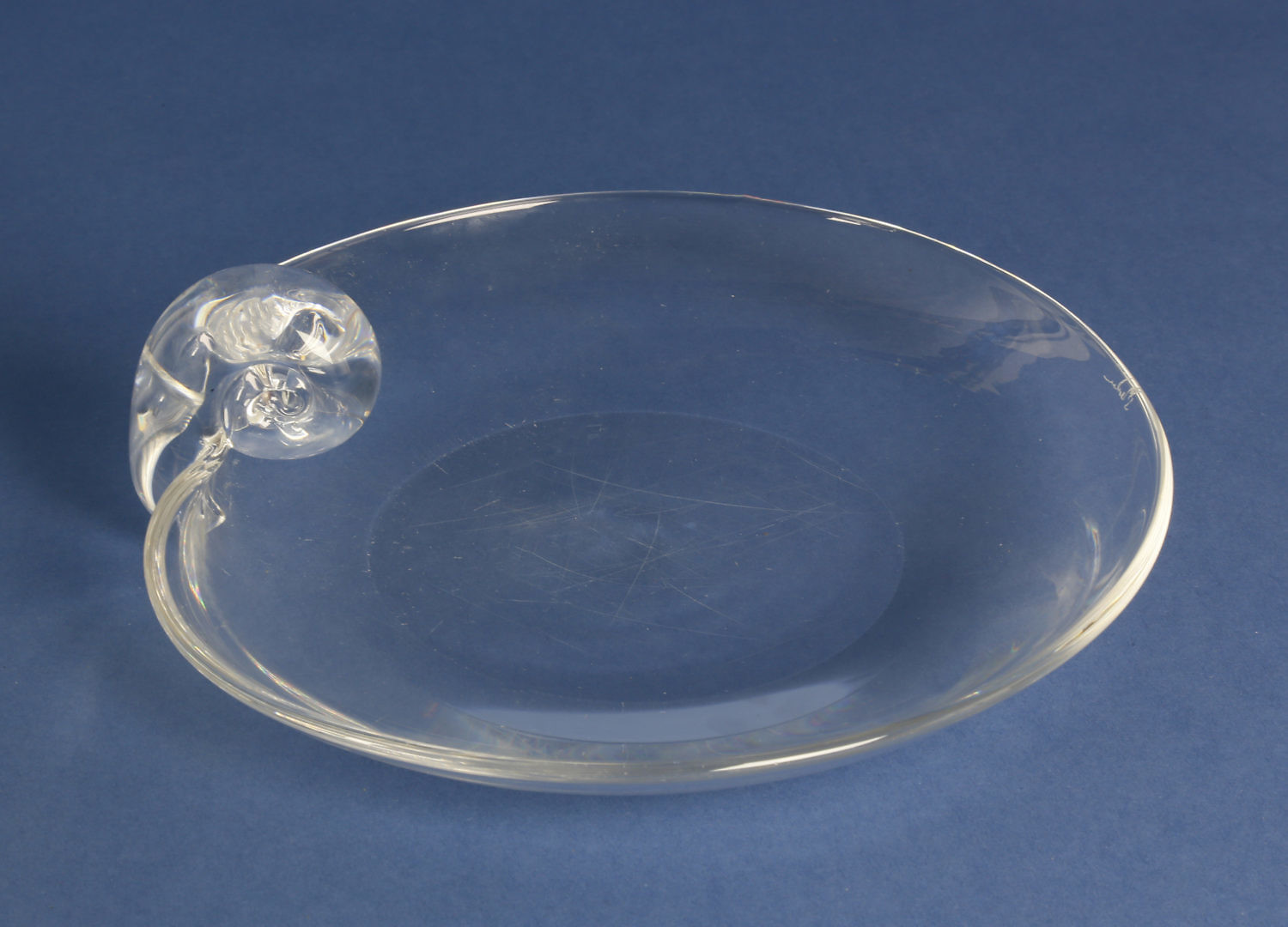 Steuben Clear Crystal Serving Dish - Signed Steuben Clear Crystal ...