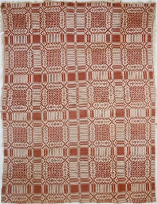 146-4800 Red White Jacquard Coverlet A_MG_1672