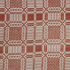 19th Century Red Jacquard Coverlet