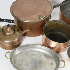 9 Assorted Pieces of Copper Cookware