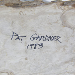 Pat Gardner Nantucket Miniature Wood Carving of a Heron