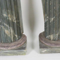 Pair of Marbelized Paint Decorated Classical Architectural Columns, 19th Century