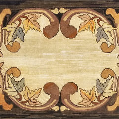 205-4800 Oak Leaf Hooked Rug A