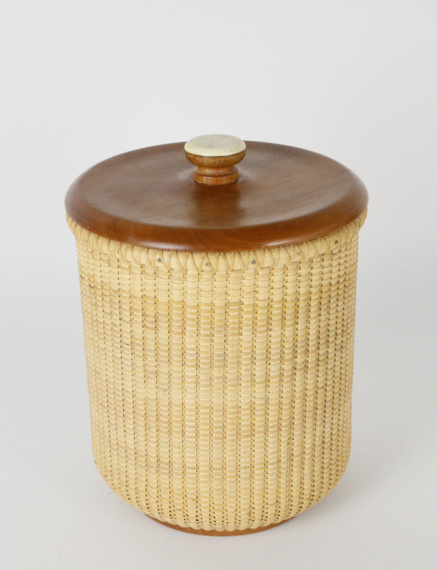 Cary Cox Nantucket Woven Ice Bucket with Lid Cary Cox Nantucket Woven