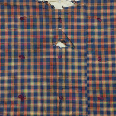 19th Century Silk Log Cabin Quilt with Velour Border