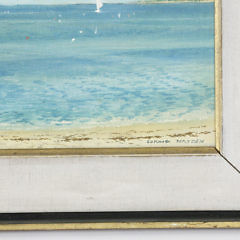 Loring Hayden (Nantucket 1921 – 2006) Oil on Canvas “Children’s Beach Harbor View”