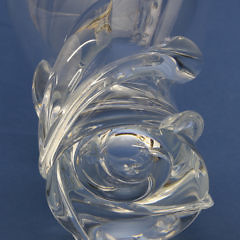 Signed Steuben Clear Crystal Vase