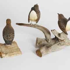 3 Vintage Miniature Carved and Painted Shorebird Decoys