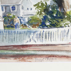 Paul Morris Nantucket Watercolor on Paper “Upper Main Street”