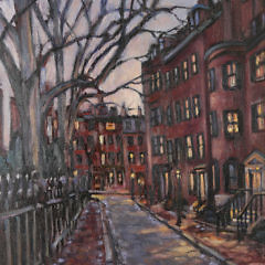 Illya Kagan Oil on Canvas, “Louisburg Square”